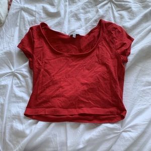Red crop top